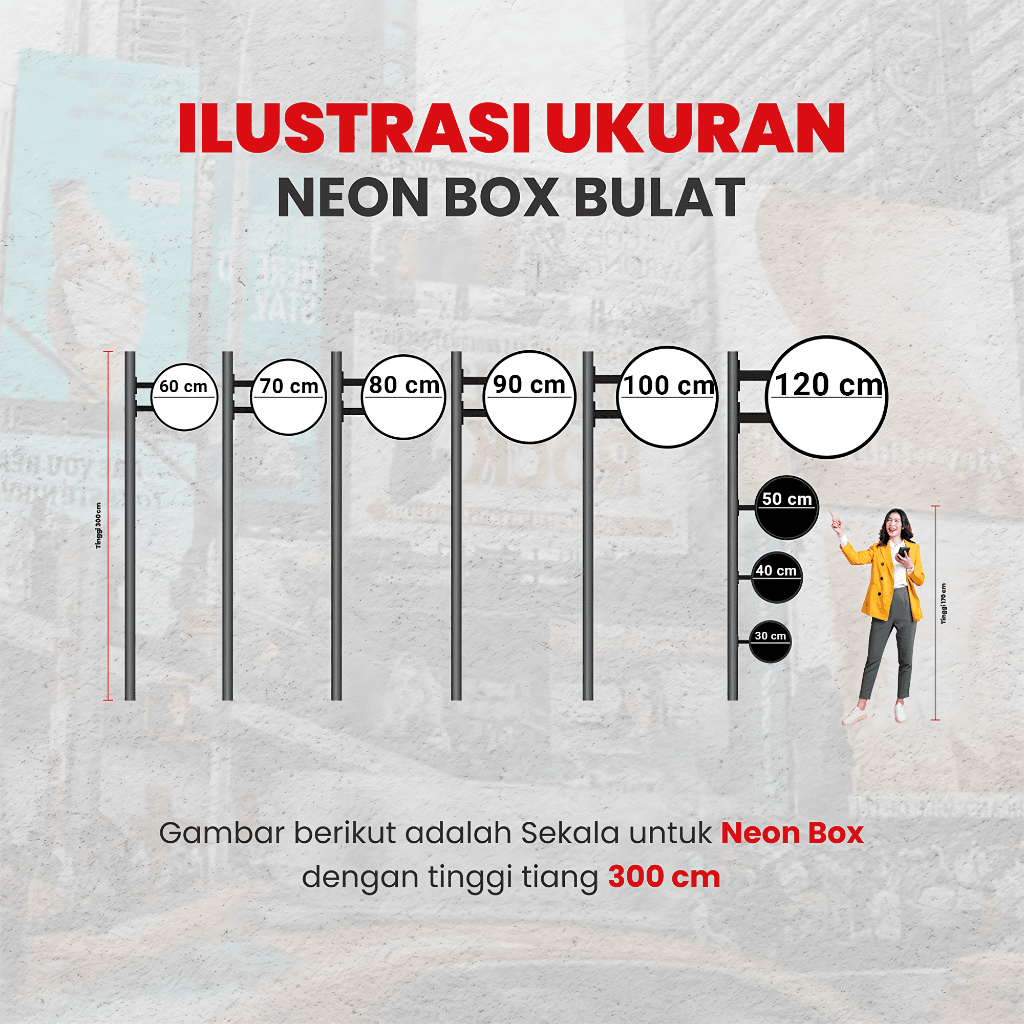 Standard Ukuran Neon Box